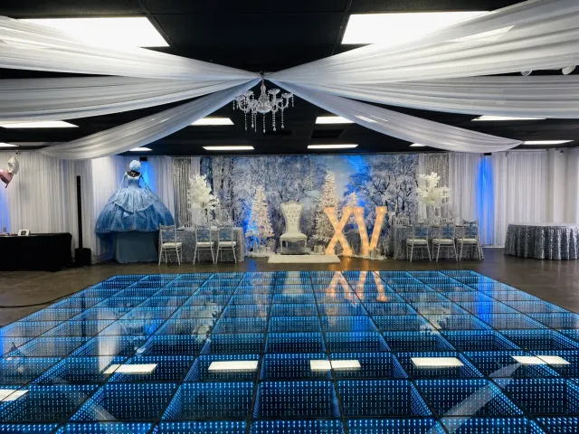 Infinity LED dance floor at a winter celebration